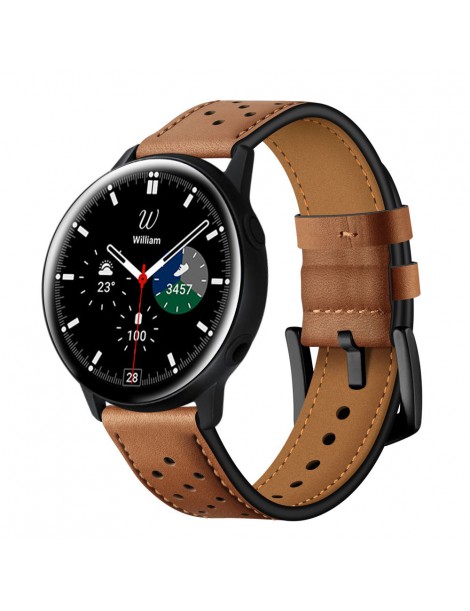 TECH-PROTECT LEATHER SAMSUNG GALAXY WATCH 4 40 / 42 / 44 / 46 MM BROWN