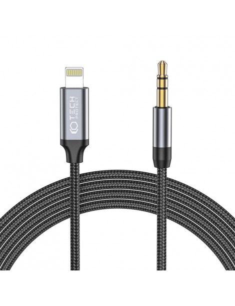 TECH-PROTECT ULTRABOOST LIGHTNING TO AUX MINI JACK 3.5MM CABLE 100CM BLACK